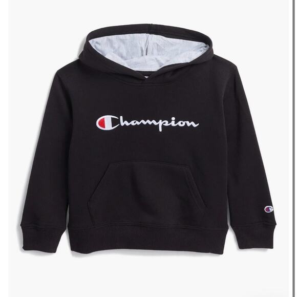 Champion Other - Champion Black Unisex Pullover Embroidered Logo Kids Hoodie size 6